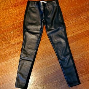 Tractr faux leather front leggings